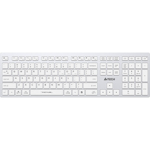 Клавиатура A4Tech Fstyler FBX50C белый USB беспроводная BT/Radio slim Multimedia (FBX50C WHITE) клавиатура oklick 550ml белый usb slim multimedia led 1061618