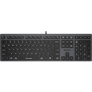 Клавиатура A4Tech Fstyler FX50 серый USB slim Multimedia (FX50 GREY) клавиатура oklick 520m2u usb slim multimedia 1061587