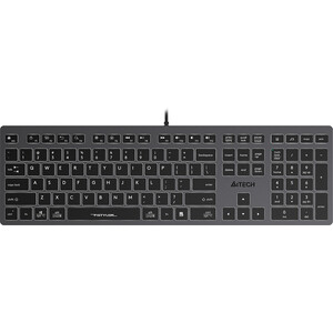 Клавиатура A4Tech Fstyler FX60 серый USB slim LED (FX60 GREY / WHITE) клавиатура a4tech fstyler fx60h серый usb slim led fx60h grey neon