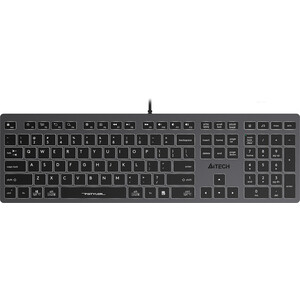Клавиатура A4Tech Fstyler FX60H серый USB slim LED (FX60H GREY/WHITE) клавиатура a4tech bloody b760 neon серый
