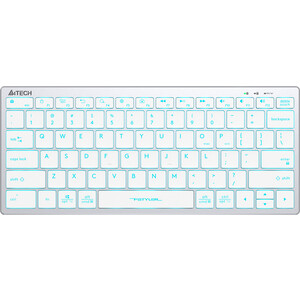Клавиатура A4Tech Fstyler FX61 белый USB slim LED (FX61 WHITE) настольный компьютер robotcomp white star 2 0 v2 plus белый white star 2 0 v2 plus