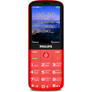 Мобильный телефон Philips E227 Xenium 32Mb красный мобильный телефон digma a172 linx 32mb моноблок 2sim 1 77 128x160 gsm900 1800 microsd max32gb