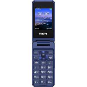 Мобильный телефон Philips E2601 Xenium синий раскладной мешочек для карт таро бархатный темно синий