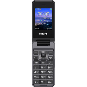 Мобильный телефон Philips E2601 Xenium темно-серый раскладной мобильный телефон philips e2601 xenium красный раскладной