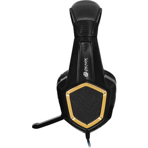 Наушники с микрофоном Oklick HS-L310G Guardian черный/золотистый 1.5м мониторные оголовье (359483)