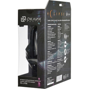 Наушники с микрофоном Oklick HS-L370G ECLIPSE черный 2м мониторные оголовье (1090730)