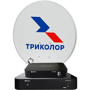 Комплект спутникового телевидения Триколор GS B534M и GS C592 ''Сибирь'' (комплект на 2 ТВ) черный