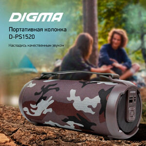 фото Портативная колонка digma d-ps1520 камуфляж/камуфляж 16w 1.0 bt 10м 1500mah (sp1520c)