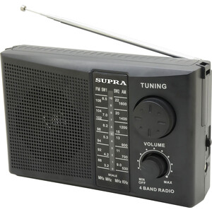 Радиоприемник Supra ST-10 черный радиоприемник supra st 33u