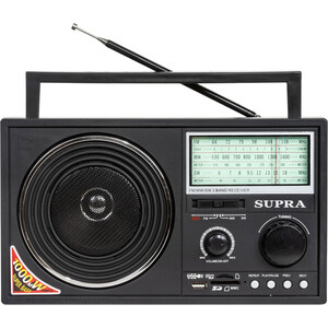 Радиоприемник Supra ST-25U черный USB SD радиоприемник supra st 25u usb sd