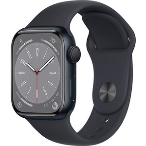Фото Смарт-часы Apple Watch Series 8 А2770 41мм OLED LTPO темная ночь (MNU83LL/A) купить недорого низкая цена 