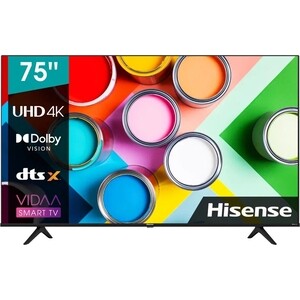 Телевизор Hisense 75A6BG черный 4K Ultra HD 60Hz DVB-T DVB-T2 DVB-C DVB-S DVB-S2 WiFi Smart TV 75A6BG CH - фото 1