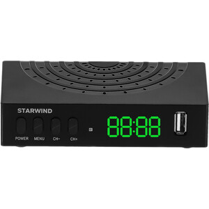 

Тюнер DVB-T2 StarWind CT-240 черный, CT-240 черный