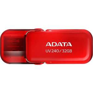 Флеш Диск A-DATA 32Gb UV240 AUV240-32G-RRD USB2.0 красный флеш накопитель adata usb2 32gb ac008 32g rkd красный