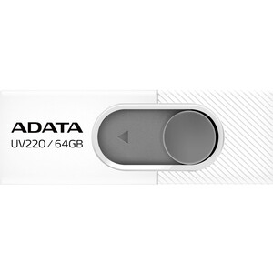 Флеш Диск A-DATA 64Gb UV220 AUV220-64G-RWHGY USB2.0 белый/серый usb flash a data uv220 64gb