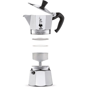 фото Кофеварка bialetti moka express 3 порц + молотый кофе nocciola 250г 0.13л (32122)