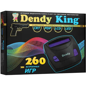 фото Игровая приставка dendy king 260 игр + световой пистолет