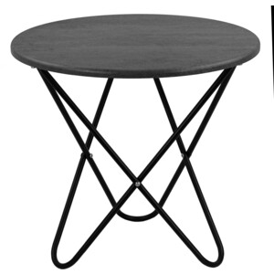 Журнальный стол Мебелик BeautyStyle 20 серый бетон/черный (П0006262)