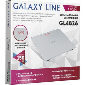 фото Весы напольные galaxy line gl 4826 белый