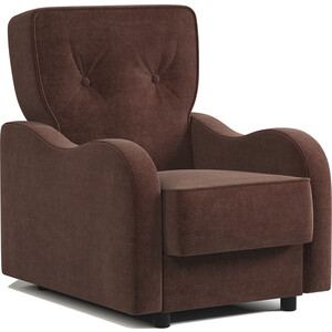 Кресло для отдыха Шарм-Дизайн Классика В велюр Дрим, шоколад кресло для отдыха мебелик денди шпон ткань ультра шоколад каркас дуб шампань шпон