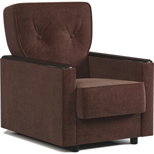 Кресло для отдыха Шарм-Дизайн Классика Д велюр Дрим, шоколад кресло для отдыха мебелик денди шпон ткань ультра шоколад каркас дуб шампань шпон