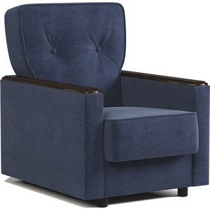 Кресло для отдыха Шарм-Дизайн Классика Д велюр Ультра, миднайт кресло для отдыха мебелик денди шпон ткань ультра шоколад каркас дуб шампань шпон