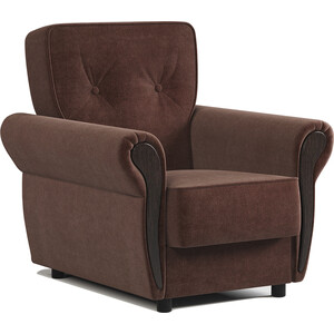 Кресло для отдыха Шарм-Дизайн Классика М велюр Дрим, шоколад кресло для отдыха мебелик денди шпон ткань ультра шоколад каркас дуб шампань шпон