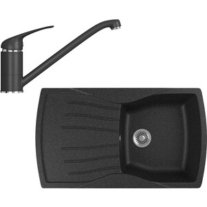 

Кухонная мойка и смеситель GreenStone GRS-22-308, GS-001-308 черный, GRS-22-308, GS-001-308 черный