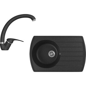 

Кухонная мойка и смеситель GreenStone GRS-23-308, GS-002-308 черный, GRS-23-308, GS-002-308 черный