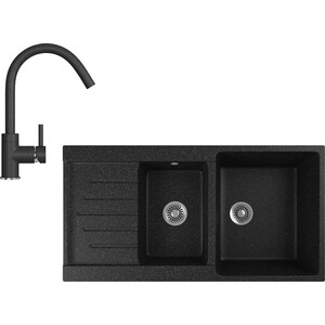 

Кухонная мойка и смеситель GreenStone GRS-98k-308, GS-003-308 черный, GRS-98k-308, GS-003-308 черный