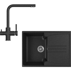 

Кухонная мойка и смеситель GreenStone GRS-40s-308, GS-005-308 черный, GRS-40s-308, GS-005-308 черный