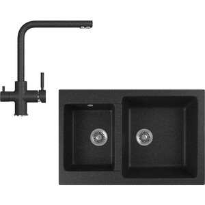 

Кухонная мойка и смеситель GreenStone GRS-76k-308, GS-005-308 черный, GRS-76k-308, GS-005-308 черный