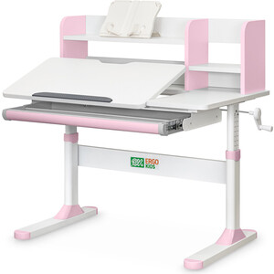 Детский стол ErgoKids TH-330 Pink столешница белая / накладки на ножках розовые (TH-330 W/PN) TH-330 W/PN TH-330 Pink столешница белая / накладки на ножках розовые (TH-330 W/PN) - фото 1