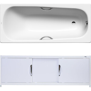 

Ванна стальная Kaldewei Saniform Plus Star 332 Antislip, Easy Clean 160x70 с экраном Emmy Малибу, ножками и ручками, Saniform Plus Star 332 Antislip, Easy Clean 160x70 с экраном Emmy Малибу, ножками и ручками