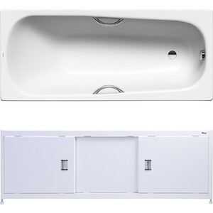 

Ванна стальная Kaldewei Saniform Plus Star 332 Antislip, Easy Clean 160x70 с экраном Emmy Монро, ножками и ручками, Saniform Plus Star 332 Antislip, Easy Clean 160x70 с экраном Emmy Монро, ножками и ручками