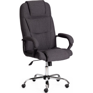 Кресло TetChair Bergamo хром (22) ткань темно-серый F68 офисное кресло tetchair leader ткань серый 207