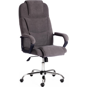 Кресло TetChair Bergamo хром (22) флок серый 29 кресло tetchair кресло leader флок серый 29