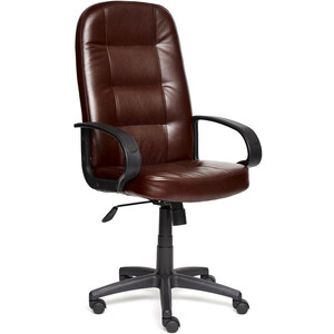 фото Кресло tetchair кресло devon кож/зам, коричневый/коричневый перфорированный, 2 tone/2 tone /06