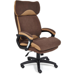 Кресло TetChair Duke флок/ткань, коричневый/бронза 6/TW-21 офисное кресло для персонала dobrin terry lm 9400 коричневый