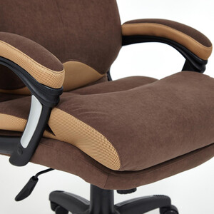 фото Кресло tetchair кресло duke флок/ткань, коричневый/бронза, 6/tw-21