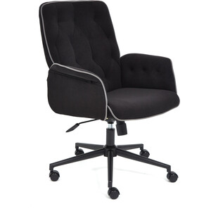 Кресло TetChair Madrid флок, черный 35 кресло tetchair driver 22 флок ткань серый серый 29 tw 12
