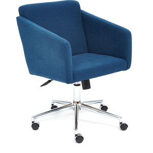 Кресло TetChair Milan хром флок, синий 32 кресло tetchair start флок ткань синий серый 32 w 12 21294