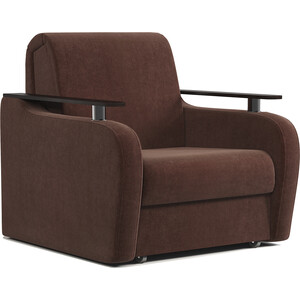Кресло-кровать Шарм-Дизайн Гранд Д 70 велюр Дрим шоколад кровать алькасар с пм 190×210 см эко деревянный каркас ящик велюр велутто 36