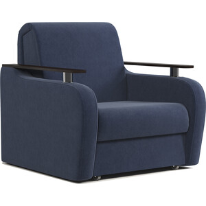 Кресло-кровать Шарм-Дизайн Гранд Д 80 велюр Ультра миднайт кушетка шарм дизайн леон правый велюр ультра миднайт