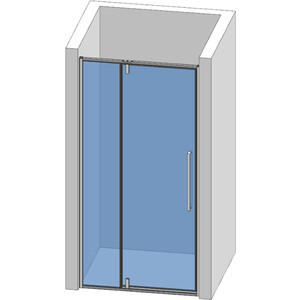 Душевая дверь AQUAme 120х195 прозрачная, хром (AQM7108-12)
