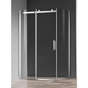 Душевая дверь AQUAme 120х195 прозрачная, хром (AQM4201F-12) смеситель для ванны aquame monza хром aqm6312cr
