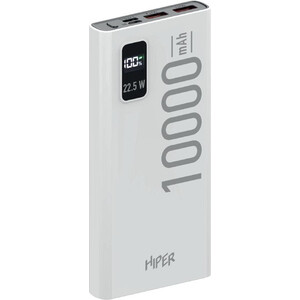 Мобильный аккумулятор Hiper EP 10000 10000mAh 3A QC PD 2xUSB черный (EP 10000 BLACK) аккумулятор gerffins pro gfpro pwb 10000 розовый