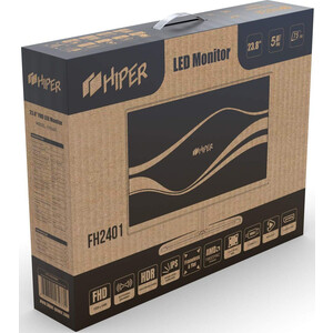 Монитор Hiper EasyView FH2401 черный IPS LED 5ms 16:9 HDMI M/M 250cd 178гр/178гр 1920x1080 D-Sub FHD 3.12кг
