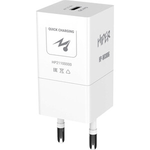 Сетевое зарядное устройство (СЗУ) Hiper HP-WC006 3A PD+QC универсальное белый сетевое зарядное устройство digma dgw2c usb c 3a белый [dgw2c0f010wh]