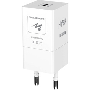 Сетевое зарядное устройство (СЗУ) Hiper HP-WC009 3A PD+QC универсальное белый зарядное устройство сетевое samsung 45вт ep t4510nweg type c белый
